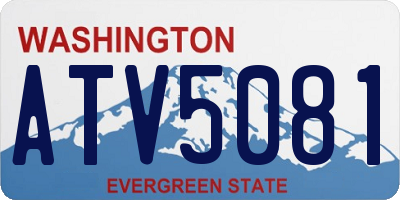 WA license plate ATV5081