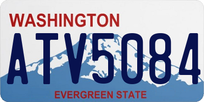 WA license plate ATV5084