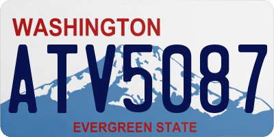 WA license plate ATV5087