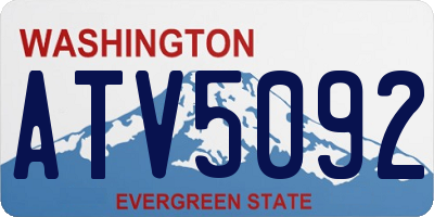 WA license plate ATV5092