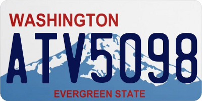 WA license plate ATV5098