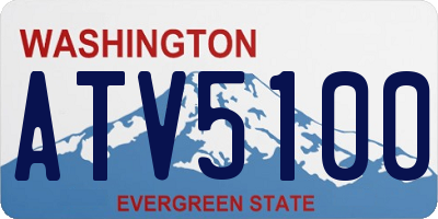 WA license plate ATV5100