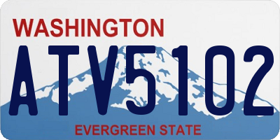WA license plate ATV5102