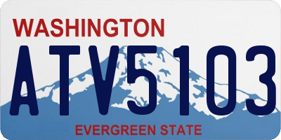 WA license plate ATV5103