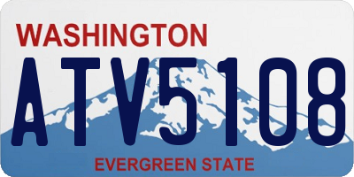 WA license plate ATV5108