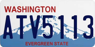 WA license plate ATV5113