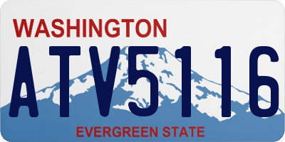 WA license plate ATV5116