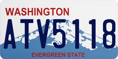 WA license plate ATV5118