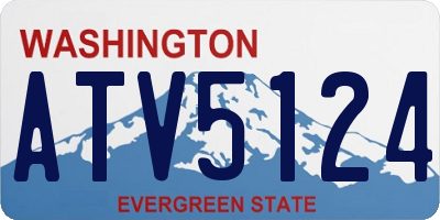 WA license plate ATV5124