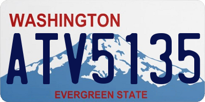 WA license plate ATV5135