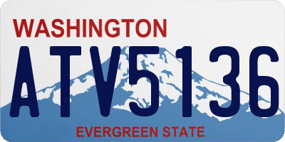 WA license plate ATV5136