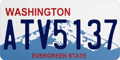 WA license plate ATV5137