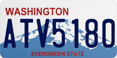 WA license plate ATV5180