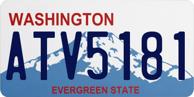 WA license plate ATV5181