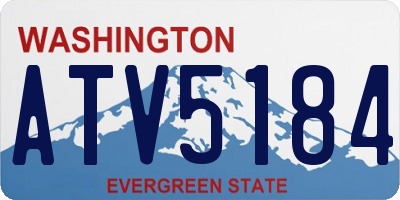 WA license plate ATV5184