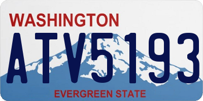 WA license plate ATV5193