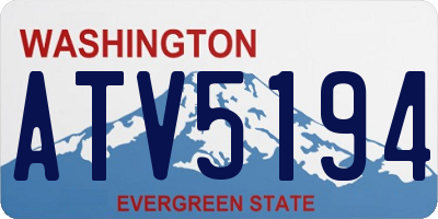WA license plate ATV5194