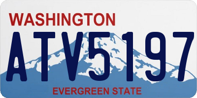 WA license plate ATV5197