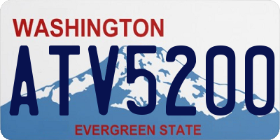 WA license plate ATV5200