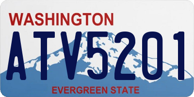 WA license plate ATV5201