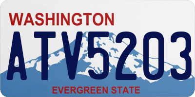 WA license plate ATV5203