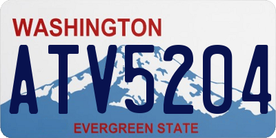 WA license plate ATV5204