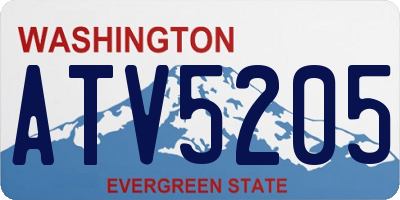 WA license plate ATV5205