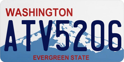 WA license plate ATV5206