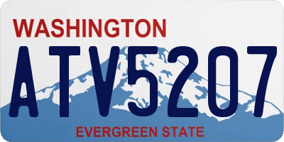 WA license plate ATV5207