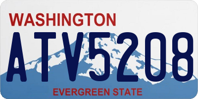 WA license plate ATV5208