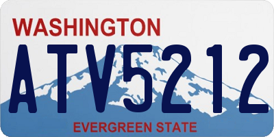 WA license plate ATV5212
