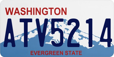 WA license plate ATV5214