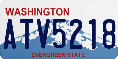 WA license plate ATV5218