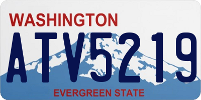 WA license plate ATV5219