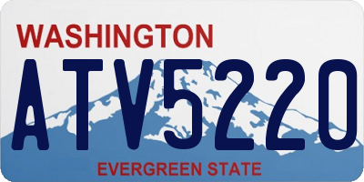 WA license plate ATV5220