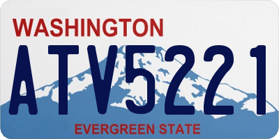 WA license plate ATV5221
