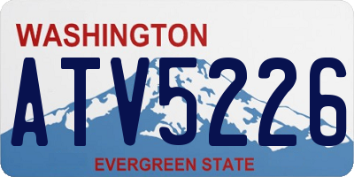 WA license plate ATV5226