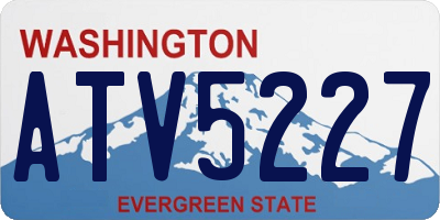 WA license plate ATV5227
