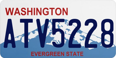 WA license plate ATV5228