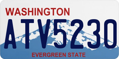 WA license plate ATV5230