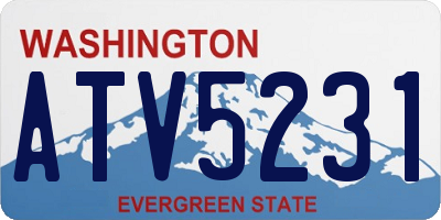 WA license plate ATV5231