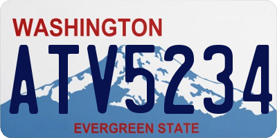 WA license plate ATV5234