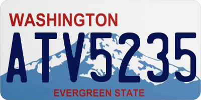 WA license plate ATV5235
