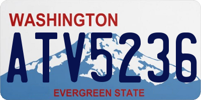 WA license plate ATV5236
