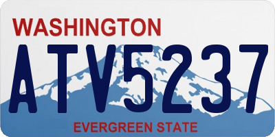 WA license plate ATV5237