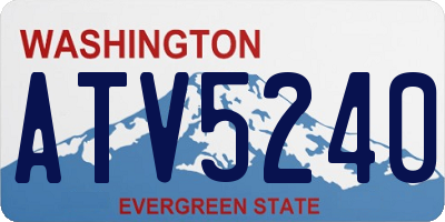 WA license plate ATV5240