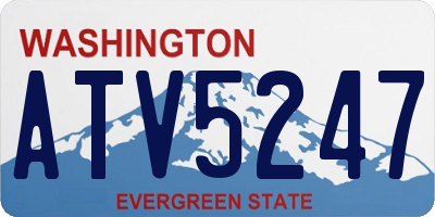 WA license plate ATV5247