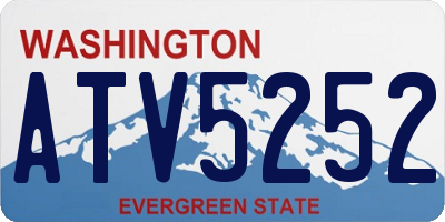 WA license plate ATV5252