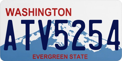 WA license plate ATV5254