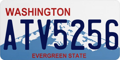 WA license plate ATV5256